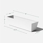 Veradek Pure Series Window Box Planter - Tapered Outdoor Planter - Image 2