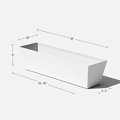 Veradek Pure Series Window Box Planter - Tapered Outdoor Planter - Image 2