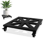 16'' Heavy Duty Plant Caddy with Wheels Square Plant Dolly with Lockable Casters Pot Mover Rollers 440 Lbs Metal Rolling Plants Stand Suitable for Indoor Outdoor Pots Black by Fsehyue