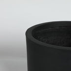 13" Round Concrete Planter Set, 13 and 16 Inch, Black - Image 4