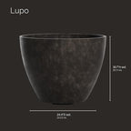 Lupo Tapered Indoor/Outdoor Planter, 24x18in Brown Stone - Image 2