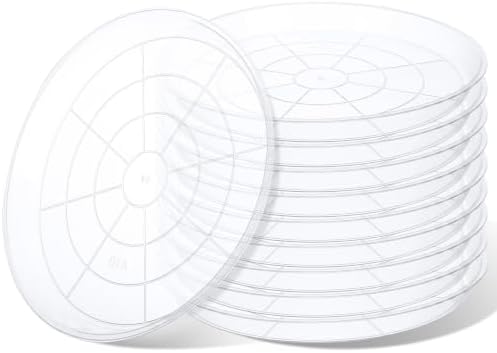 GREANER 16 Inch Plant Saucer Drip Tray, 10 Packs Planter Flower Pot Saucers by GREANER
