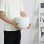Olly & Rose Barcelona Barcelona Ceramic Plant Pot Large 25cm - White Flower Pots - Indoor & Outdoor Planters - Matt White - Image 2