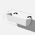 Veradek Pure Series Railing Planter - Tapered Window Box with Bracket - Image 2