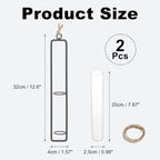 METALLIXITY Hanging Clear Glass Hydroponic Plant Propagation Tube Vase 2Pcs - Image 2