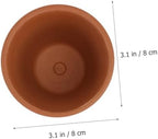 Red Clay Succulent Pots with Saucers 8x8cm Red Pottery Containers Set of 5 for Indoor and Outdoor Gardening, Breathable Terracotta Flower Planters with Drainage for Home and Garden - Image 2
