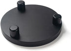 2 Pcs Wood Riser for Display, Round Wooden Tray Decor, Farmhouse Pedestal Stand, Decorative Riser Tray for Kitchen or Bathroom Counter, Black - Image 2