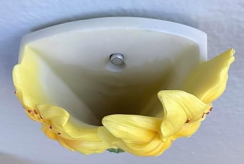 Set of 2 Daffodil Jonquil Wall Vase Planters – Yellow Flower Caddies for Fresh Flowers Artificial Plants or Décor Storage – Decorative Floral Wall Pockets from SassyXpressions - Image 4