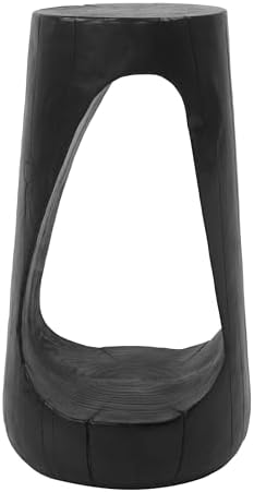Merax Hollow MGO Accent Side Table, Unique Modern End Table with Wide Pedestal & Tabletop, Small Drink Tables for Living Room, Bedroom Night Stand Bedside Table, No Assembly Required, Black - Image 7