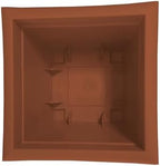 Bloem Dayton 15" Square Recycled Plastic Planter Box, Terra Cotta, 3-Pack - Image 6