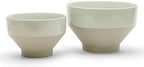 WGV Ceramic Bowl Vase, Width 6", Height 4", Two Tone Funnel Pot, Tan Large Mantel Planter Centerpiece for Wedding Event Office Home Decor, 1 Piece - Image 2