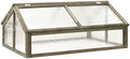 Firwood Garden Portable Greenhouse, Wooden Greenhouse Raised Flower Planter with 2 Roofs, Garden Portable Mini Greenhouse Cabinet for Outdoor Indoor Use 44.8" x 31.4" x 19.6"/Gray by GolinpeiloFurniture