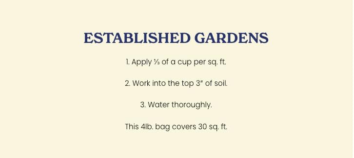 True Organic Raised Bed Food – Organic Fertilizer for Herbs, Flowers, Vegetables & Fruits – 4lb Bag Covers 30 Sq. Ft. (Pack of 6) - Image 4