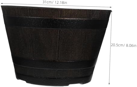 Resin Bonsai Flowerpot Decorative Outdoor Planter for Plants Space-Saving Design Imitation Texture for Use Training Pots for Germination - Image 2