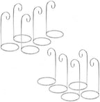 Ornament Display Stands Set of 10, Silver Metal Christmas Ornament Hangers, 7 Inch Chrome Finished Tabletop Display Holders for Holiday Ornaments, Keepsakes, Air Plants, Terrariums and Mini Decor by BANBERRYDESIGNS