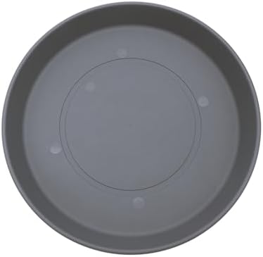 The HC Companies Round Prima Flower Pot Saucers - Plastic Plant Saucer for Outdoors & Indoors - Traditional Plant Pot Trays for Water Drainage -Durable Plant Tray (17.5-inch Warm Gray, Pack of 1) by TheHCCompanies