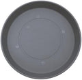 The HC Companies Round Prima Flower Pot Saucers - Plastic Plant Saucer for Outdoors & Indoors - Traditional Plant Pot Trays for Water Drainage -Durable Plant Tray (17.5-inch Warm Gray, Pack of 1) by TheHCCompanies