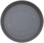 The HC Companies Round Prima Flower Pot Saucers - Plastic Plant Saucer for Outdoors & Indoors - Traditional Plant Pot Trays for Water Drainage -Durable Plant Tray (17.5-inch Warm Gray, Pack of 1) by TheHCCompanies