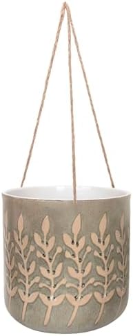Blue Sky Ceramic Hanging Rusted Leaves 6.5'' Flower Pot by BlueSkyClayworks
