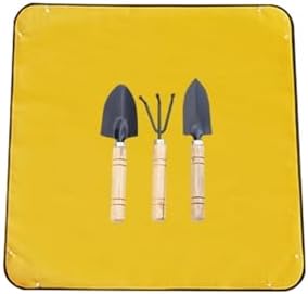 Repotting Mat Planting Mat Waterproof Foldable Garden Mat Garden Potting Pad for Flowerpot Transplanting Mixing Soil Plant Pruning Garden Tool(Orange 100x100CM Set) by Unknown