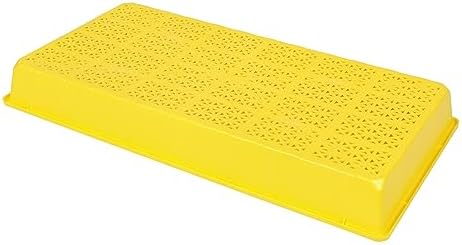 SUNPACK 10" x 20" Heavy Duty Mesh Plastic Seed Starting Tray, Yellow, 2.3" (Pack of 10) - Ensures Water Drainage and Aeration, Perfect for Greenhouses or Indoor Gardening - Image 3