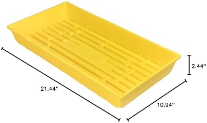 Mega Heavy Duty Colored 1020 Seed Starting Growing Microgreens, Hydroponic Germination, Wheatgrass Seeds, Fodder -5 Pack (Yellow) - Image 3