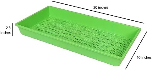 SUNPACK 10" x 20" Heavy Duty Mesh Plastic Seed Starting Tray, Green, 2.3" (Pack of 30) - Ensures Water Drainage and Aeration, Perfect for Greenhouses or Indoor Gardening - Image 4