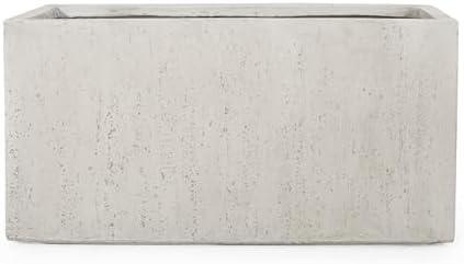 Large Rectangular Outdoor Planters, 35 Inch, White - Image 2