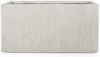 Large Rectangular Outdoor Planters, 35 Inch, White - Image 2