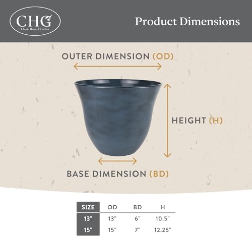 15" Honeysuckle Planter in Fossil - Image 5
