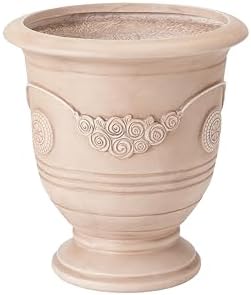 Merax 21.26" H MGO Flower Urn Planter with Drainage, Beige - Image 4