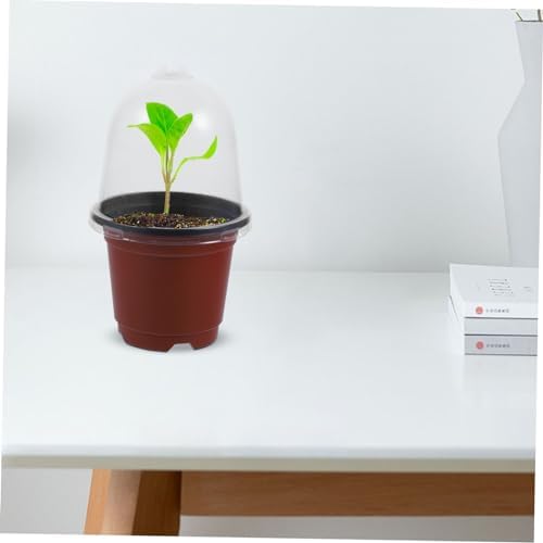INOOMP 50sets Planting Pots with Humidity Dome Nursery Containers for Indoor Gardening Includes Drainage for Optimal Water Management - Image 2