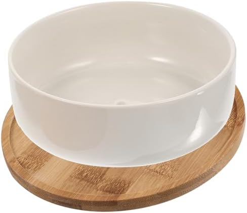 Milisten Ceramic Succulent Pot with Bamboo Tray Set Indoor Garden Planter 1-Piece Multi-Functional Flowerpot for Succulents Bonsai by Milisten