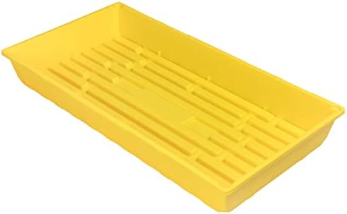 Mega Heavy Duty Colored 1020 Seed Starting Growing Microgreens, Hydroponic Germination, Wheatgrass Seeds, Fodder -5 Pack (Yellow) by Unknown