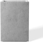 Kante Modern Home Minimalist 16" Tall Pale Gray Concrete Tall Planter by Unknown