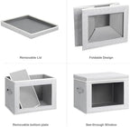 Homsorout Stackable Storage Bins with Lids - Large Decorative Basket with Lids, Fabric Foldable Closet Organizer Bins, Shelf Organizer for Living Room, Dorm, 5 Pack, Blended - Image 7