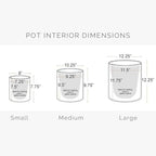 EverNest Claire Modern Indoor Plant Pot with Stand, White Pattern, 10 Inch, SelectBase, Neutral Mid-Century Modern Style, Metal Home Decor Planter (Medium, 2 Gallon) - Image 7