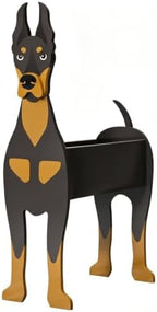 Animal PVC Flower Pot, Doberman Shaped Succulent Planter Flower Holder for Garden Patio Balcony Window Sill, for Birthday Pet Lovers, 43x27cm(17x11in) by Unknown