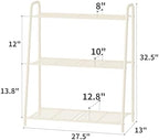 Kitsanery Metal Plant Stand Indoor Outdoor for Multiple Plants,3 Tier Plant Shelf,Large Heavy Duty Flower Holder Ladder Plant for Living Room, Patio, Balcony (White) - Image 2