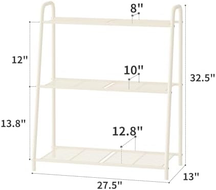 Kitsanery Metal Plant Stand Indoor Outdoor for Multiple Plants,3 Tier Plant Shelf,Large Heavy Duty Flower Holder Ladder Plant for Living Room, Patio, Balcony (White) - Image 2