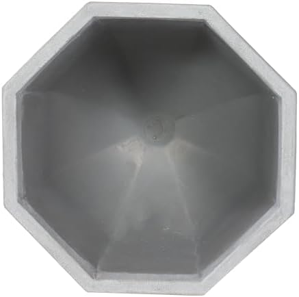 Sunnydaze Modern Faceted 14.75 in Polyresin Planter - Light Gray - Set of 4 - Image 5