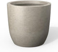 Kante Weathered Concrete Planter 16.5" Dia All-Weather Round Accent Pot by Unknown