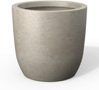 Kante Weathered Concrete Planter 16.5" Dia All-Weather Round Accent Pot by Unknown
