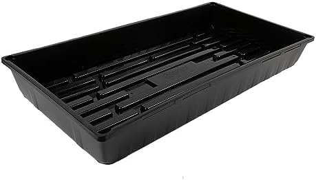 SUNPACK 10" x 20" Mega Plastic Seed Starting Tray, Black, 2.5" (Pack of 30) - No Drainage Holes, Ideal for Greenhouses or Indoor Gardening - Made of Thick, Strong Plastic - Image 2
