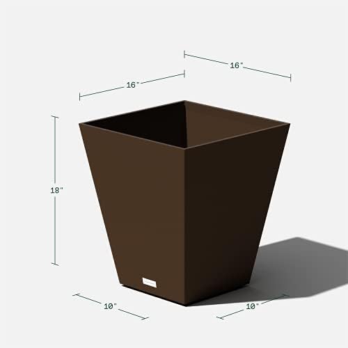 Veradek Pure Series Nobleton Planter - Tapered Square Outdoor Planter - Image 2