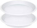 2 Pack of 16 inch Plant Saucer, Large Plant Tray, Heavy Sturdy Plant Drainage Tray for Indoors, Bird Bath Bowls, Sturdy Plastic Pot Tray for Planter (White) by Unknown