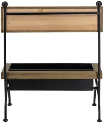 Rustic Wooden Planter Stand, Flower Market Design, 24 Inch - Image 5