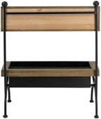 Rustic Wooden Planter Stand, Flower Market Design, 24 Inch - Image 5