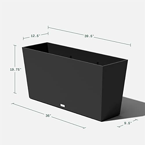 Veradek Pure Series Midori Planter & Drip Tray - Wide Outdoor Planter Set - Image 6
