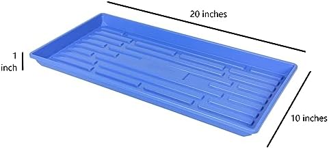 SUNPACK 10" x 20" Heavy Duty Shallow Plastic Seed Starting Tray, Blue, 1" (Pack of 10) - No Drainage Holes, Perfect for Greenhouses or Indoor Gardening - Image 4